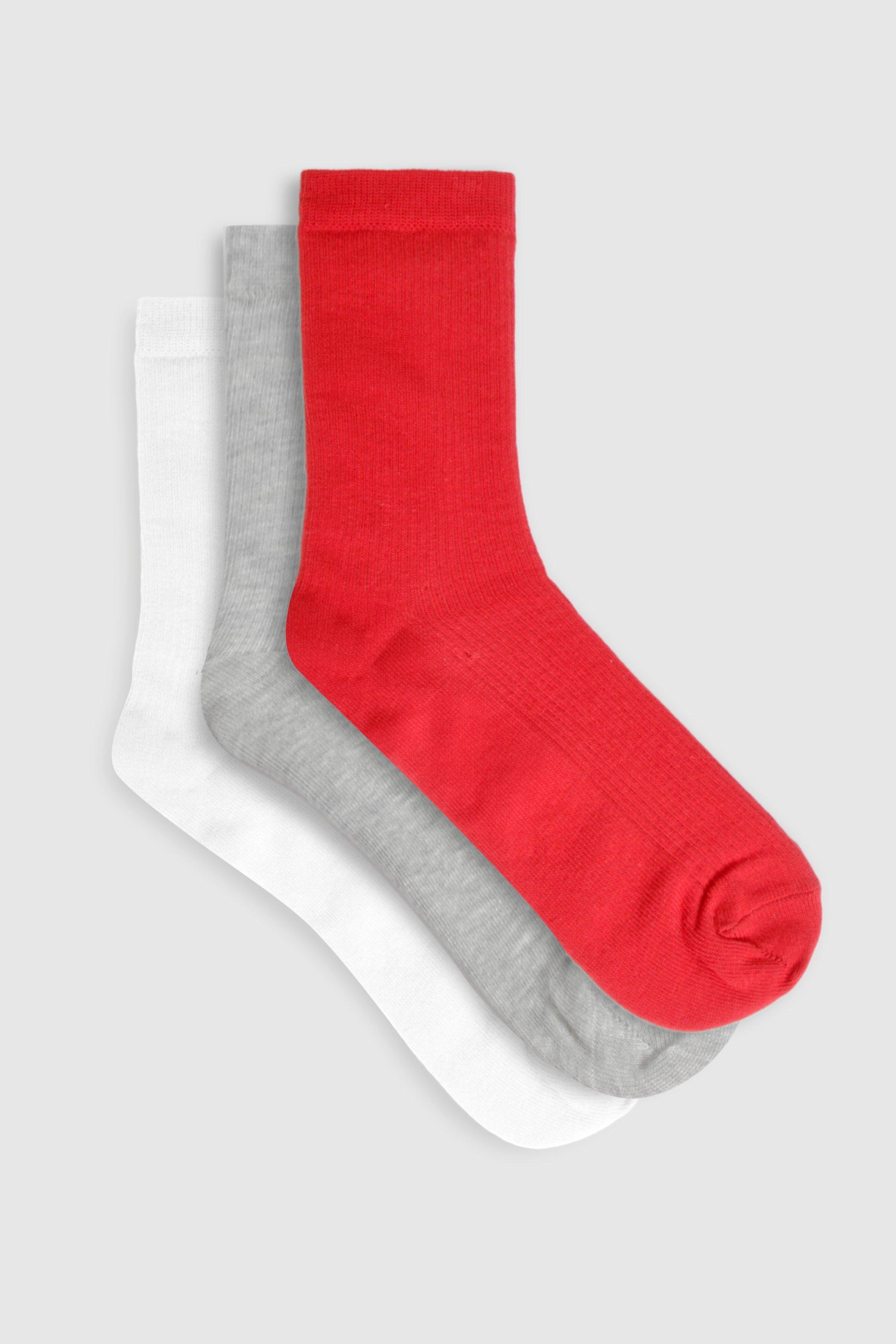Image of 3 Pack Ribbed Socks, Multi