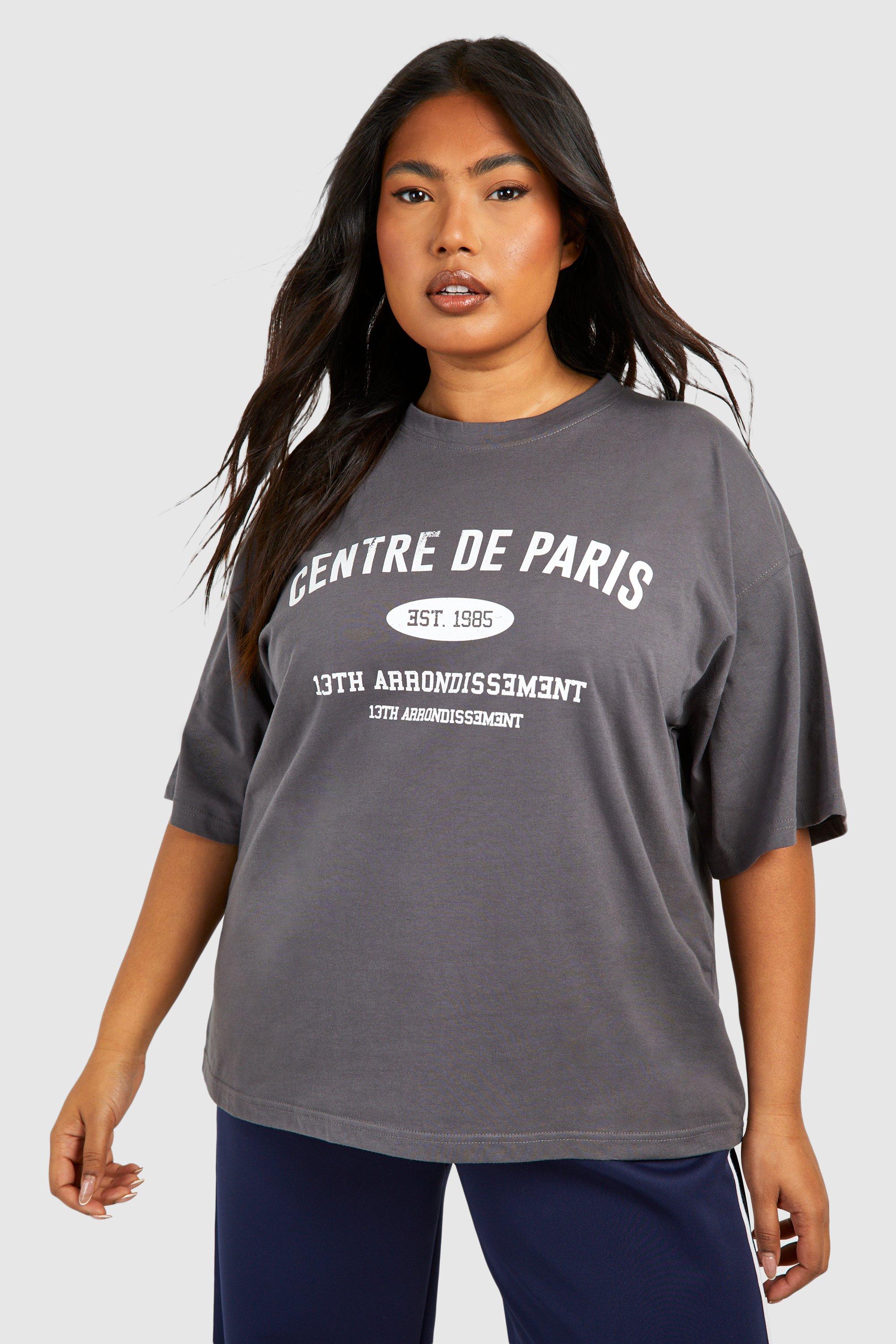 Image of Plus Paris Oversized T-shirt, Grigio