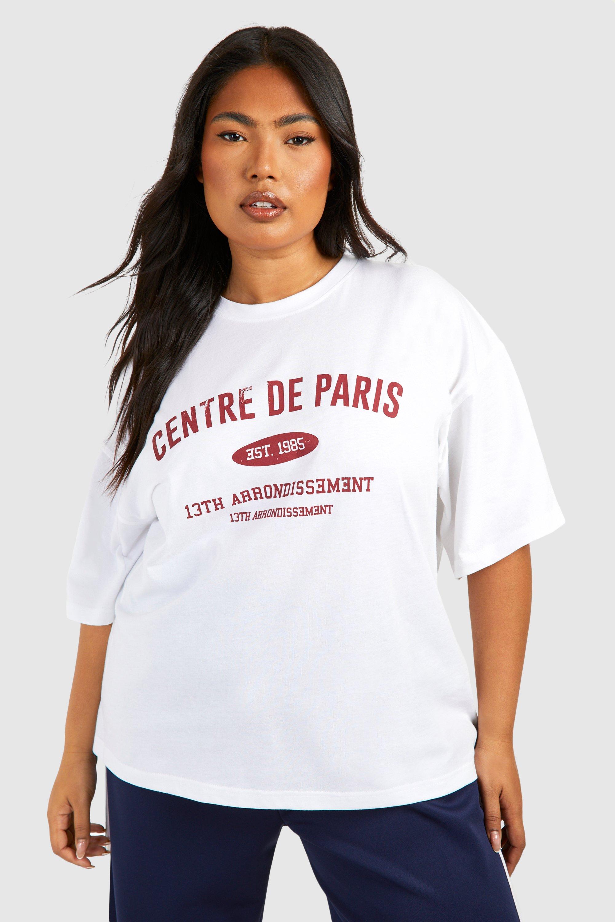 Image of Plus Paris Oversized T-shirt, Bianco