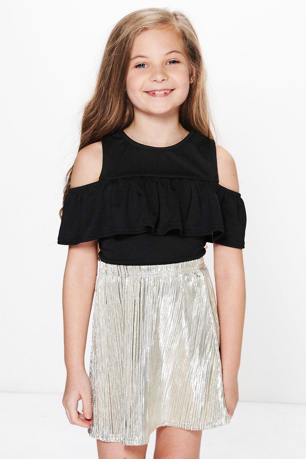 girls shoulder cut top