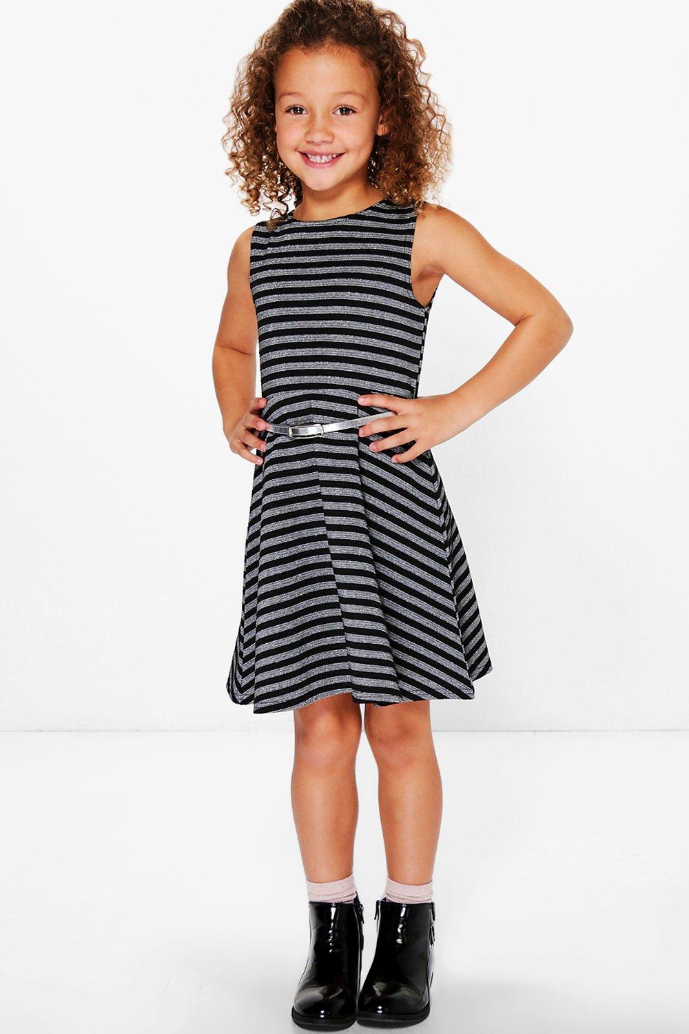 glitter belted dress