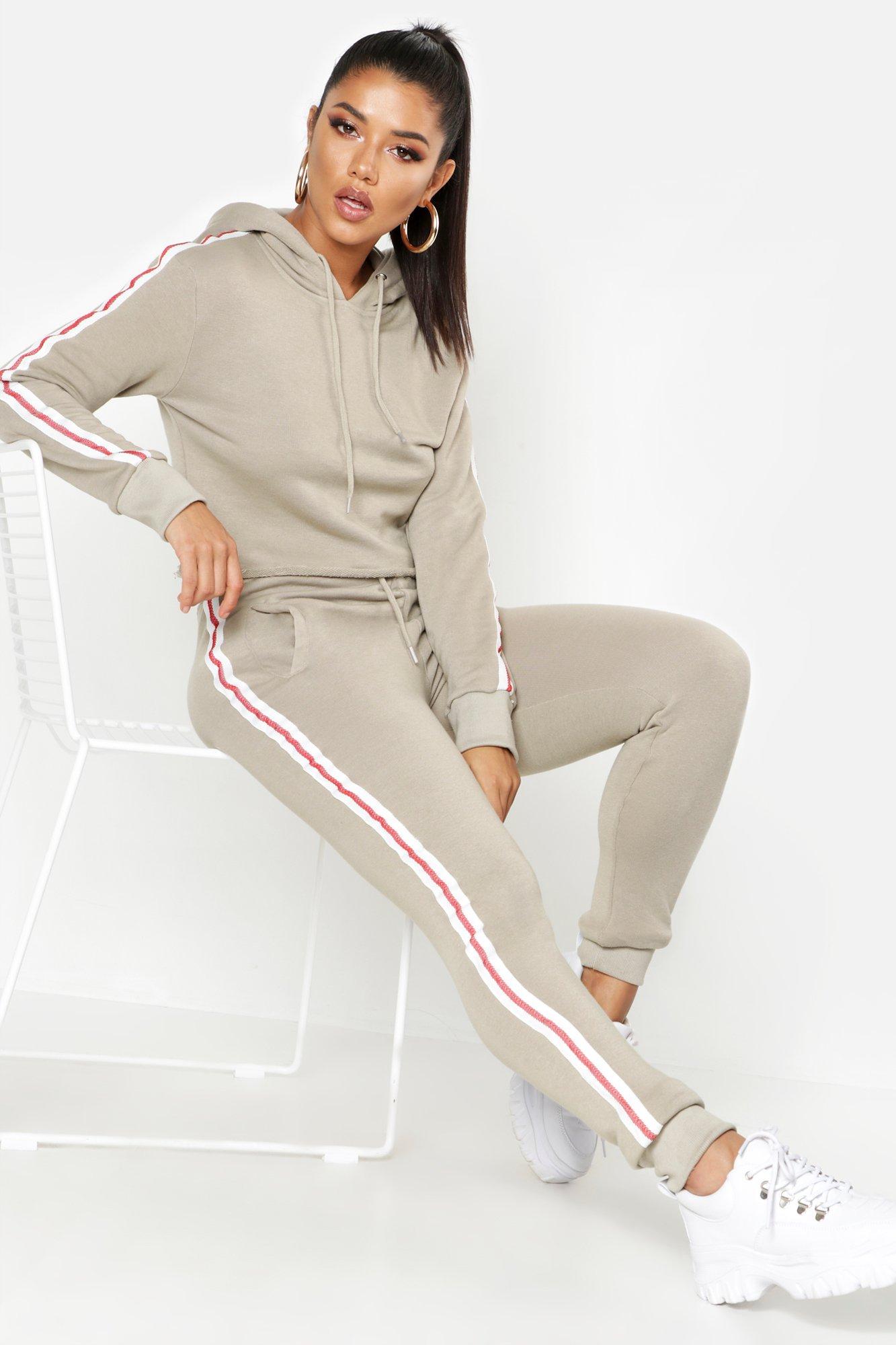 grey boohoo tracksuit