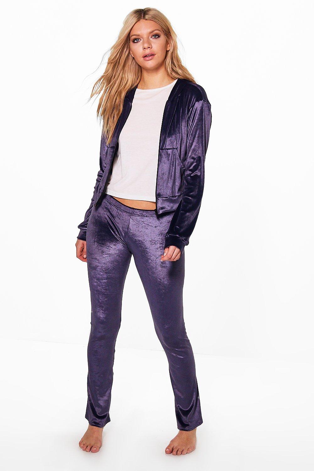 velvet hoodie tracksuit