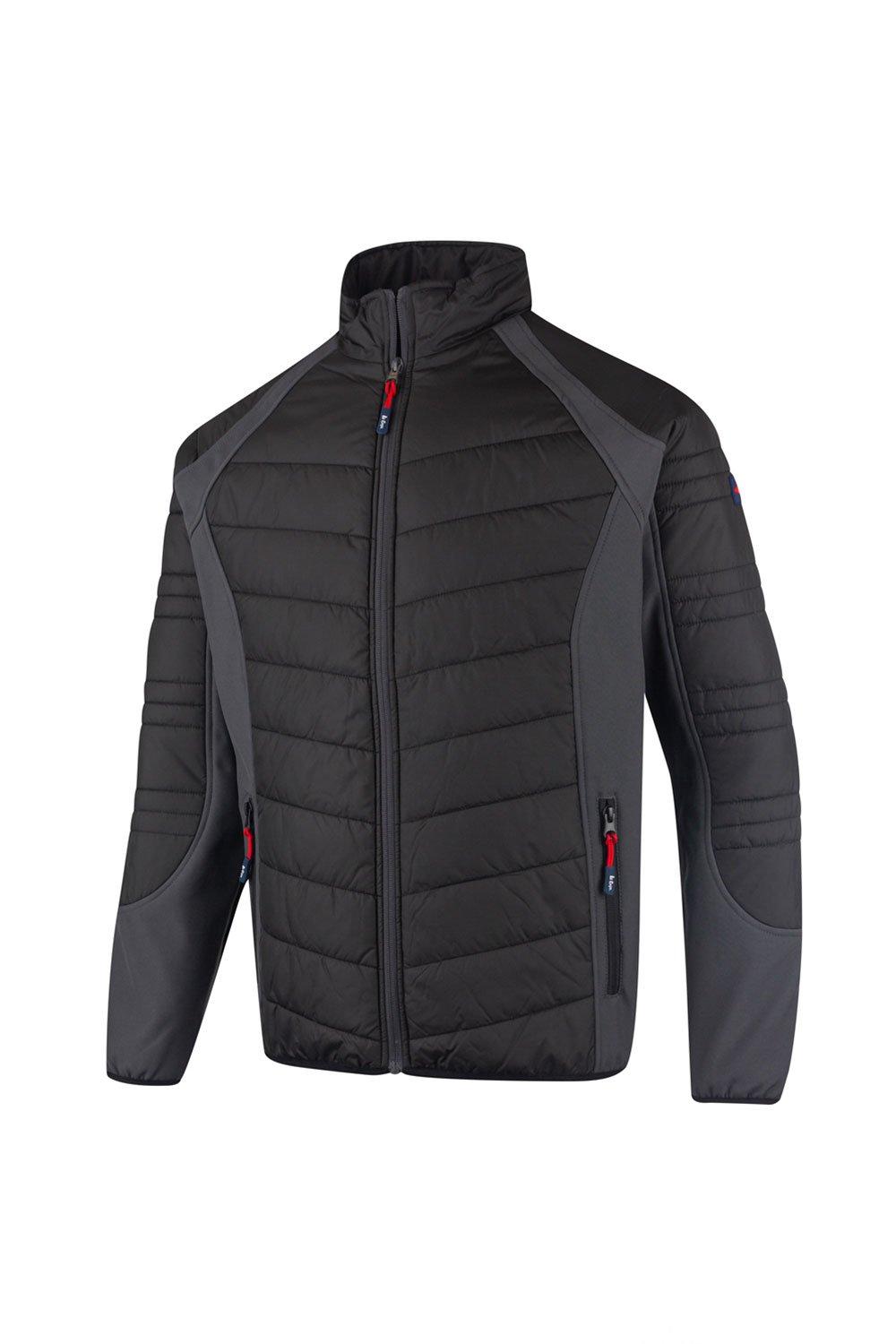 Lee Cooper Workwear Men's Contrast Quilted Padded Jacket|Size: M|black