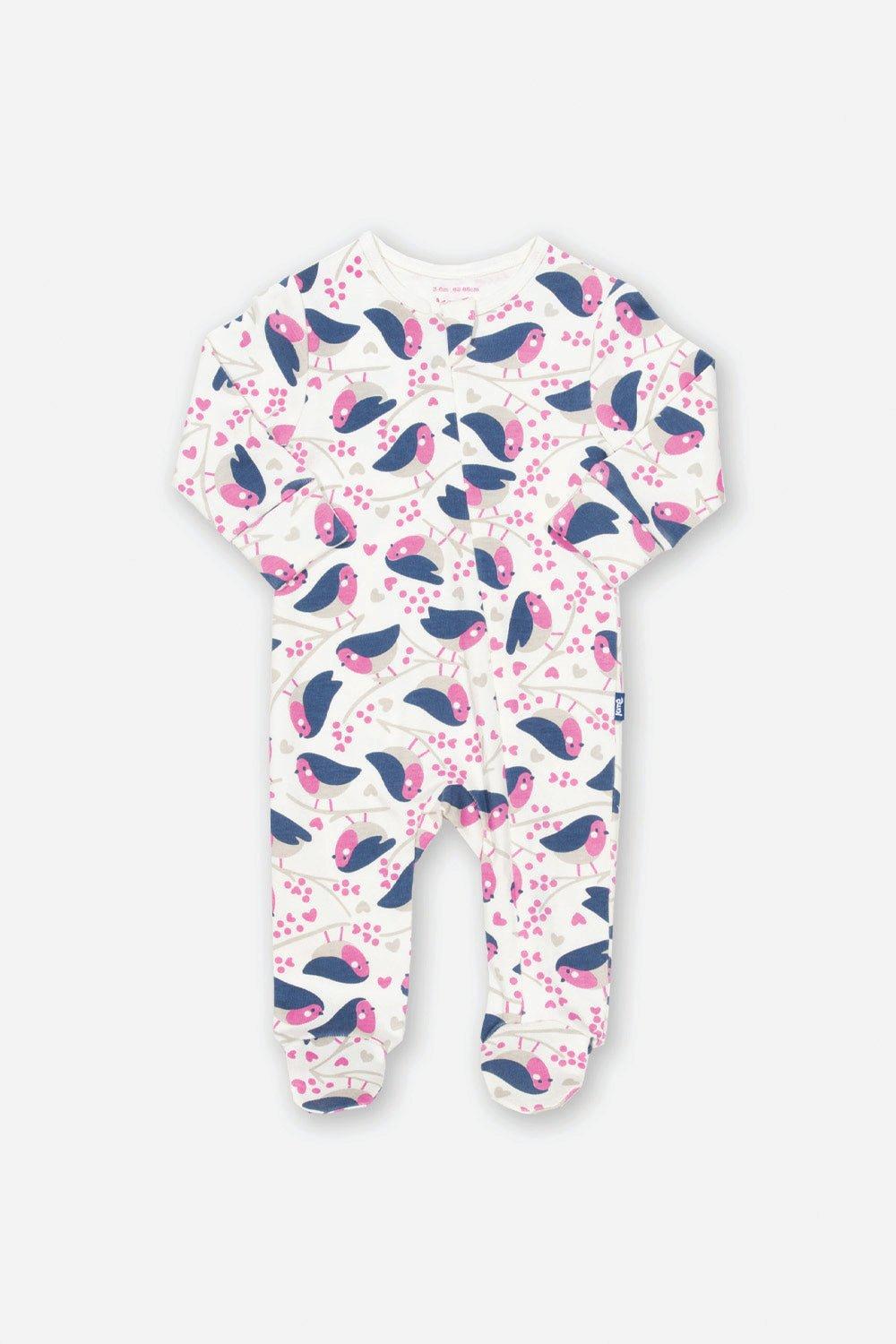 Kite Boy's Girl's Baby Girl Bonnie Robin Sleepsuit|Size: 9-12 m|pink