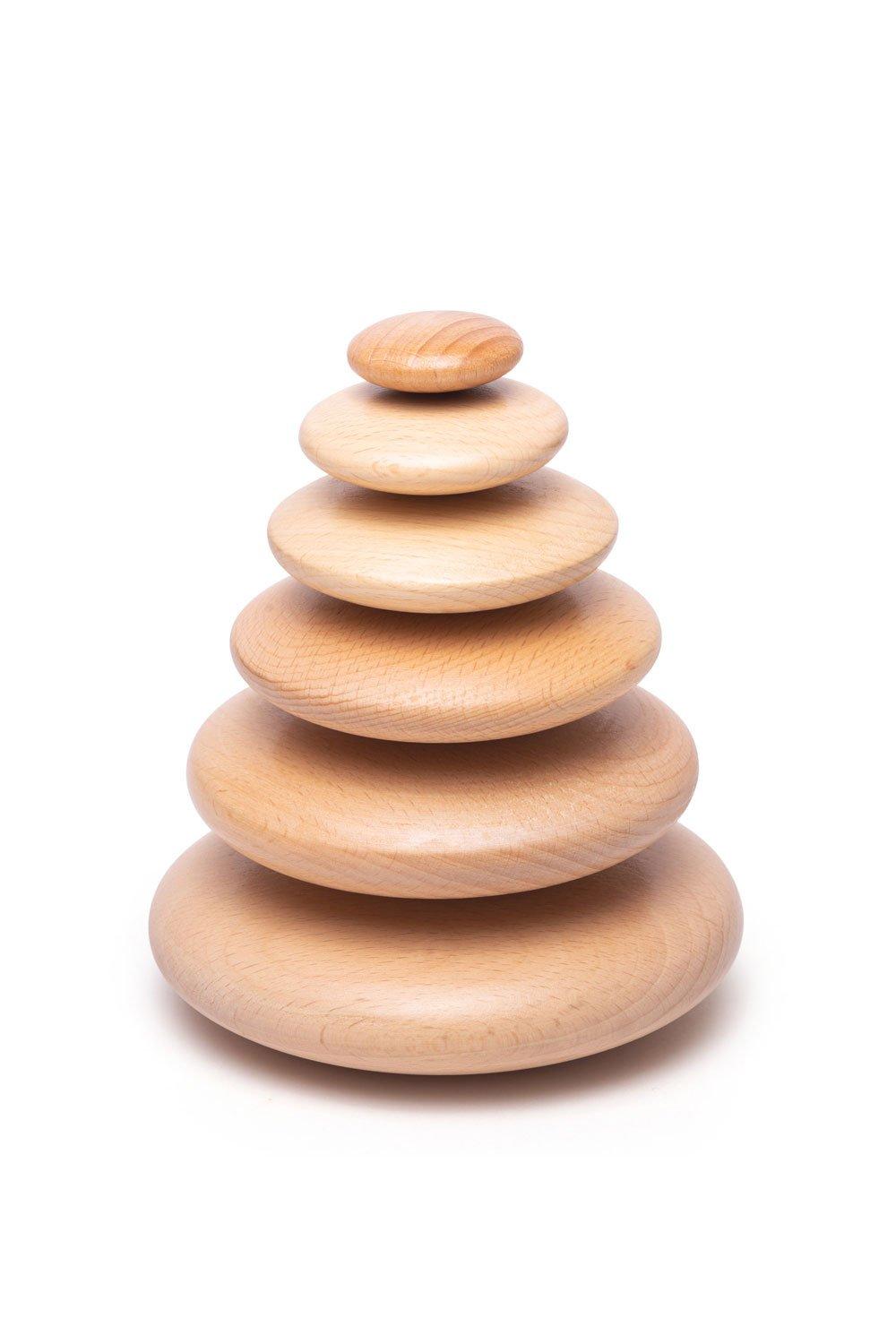 Bigjigs Toys Stacking Pebbles Toy|natural