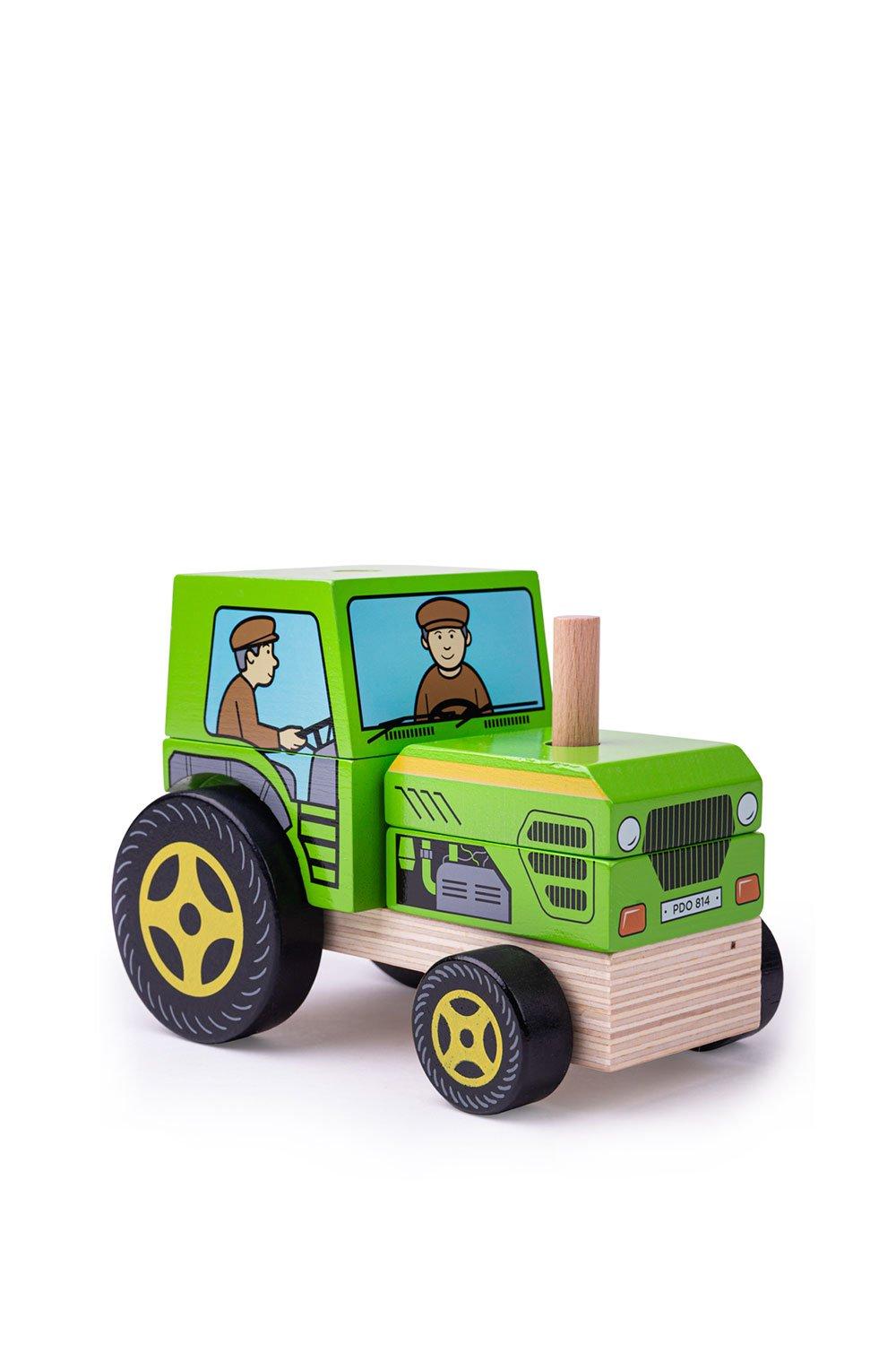 Baby Bigjigs Wooden Stacking Tractor