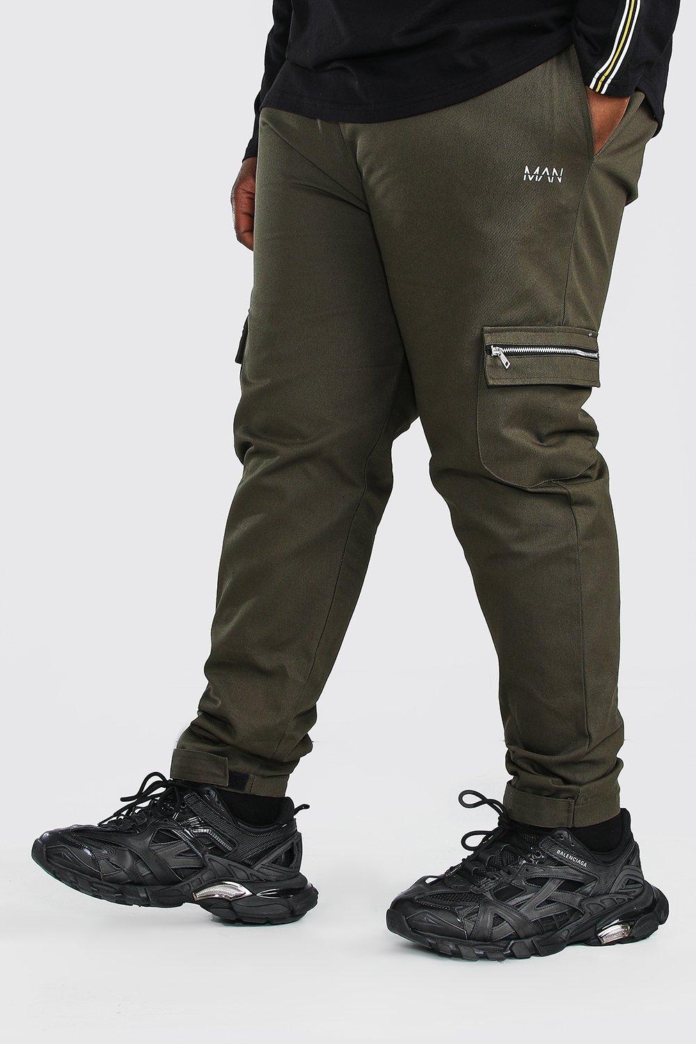 mens cuffed cargo joggers