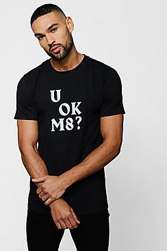 Show you&rsquo;re open to talk mental health with this limited edition &lsquo;UOKM8?&rsquo; T-Shirt, produced in conjunction with LADbible. 100% of the profits from this t-shirt will be donated to mental health charity, Mind. Keep up to date with LADbible&rsquo;s campaign here and remember to ask a friend, UOKM8?