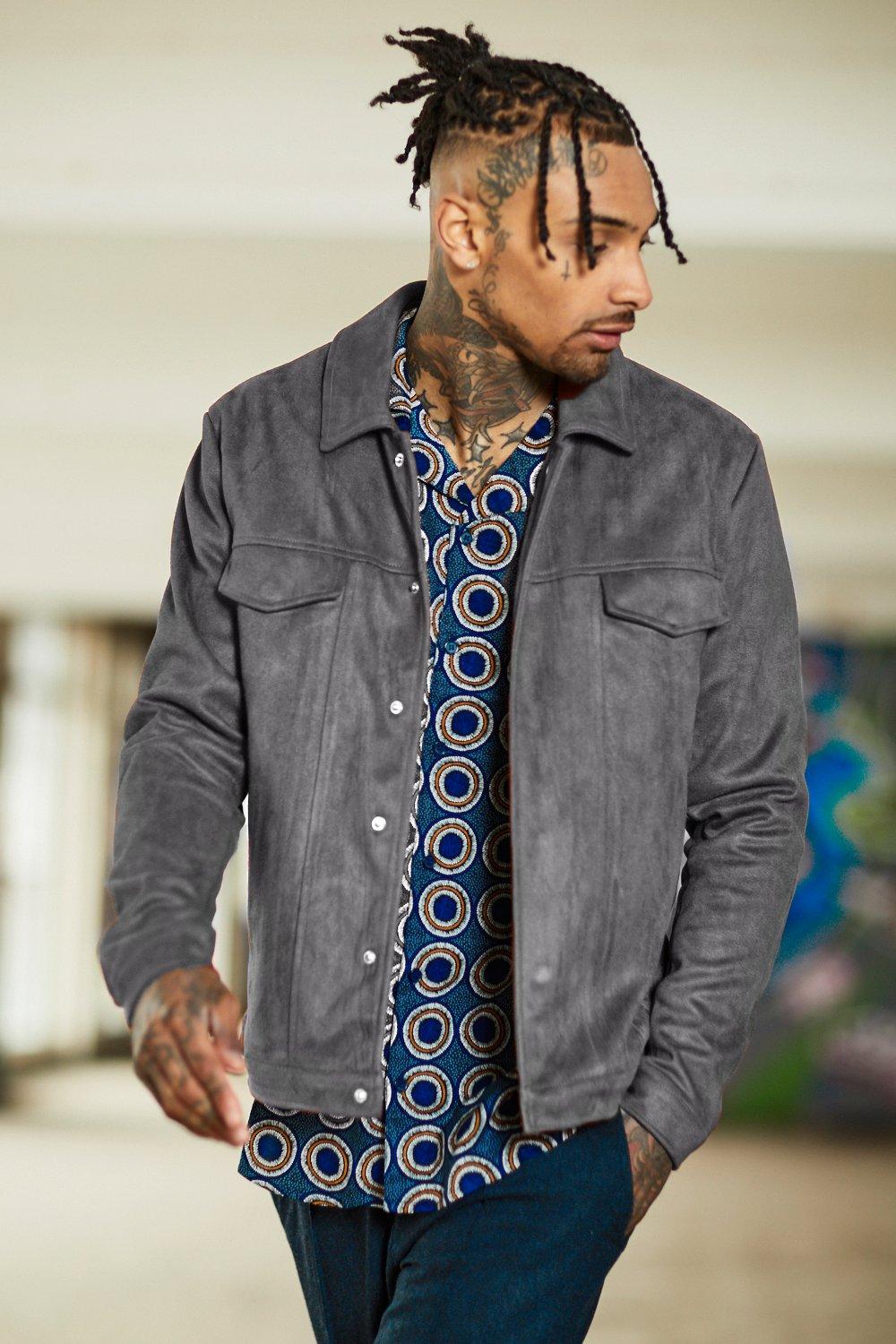 Dele Suedette Trucker Jacket from BoohooMan.com