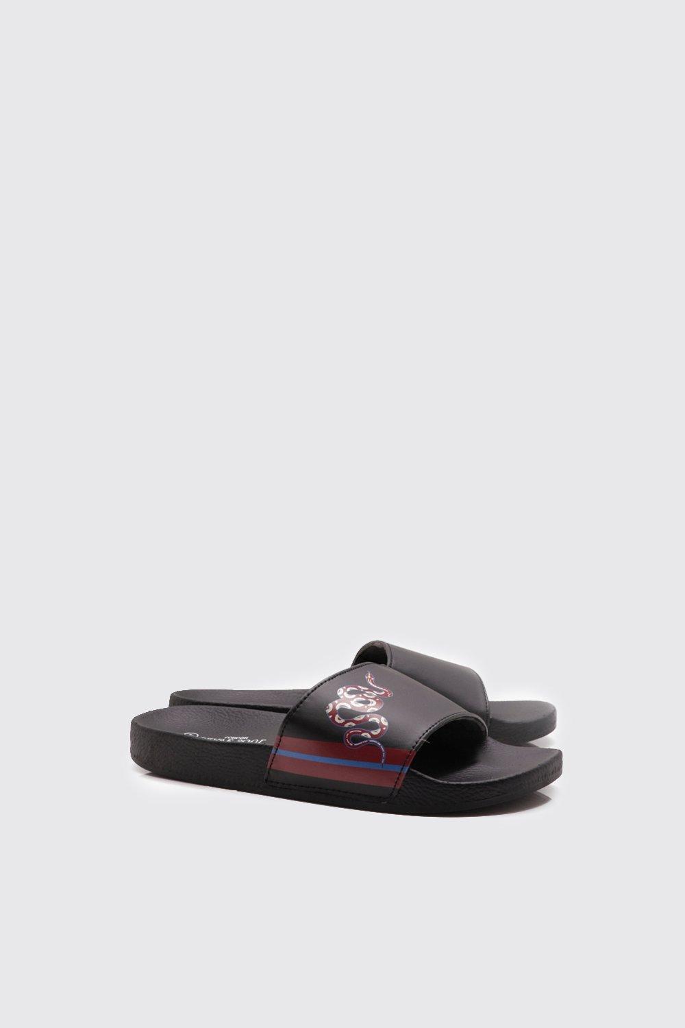 snake print sliders