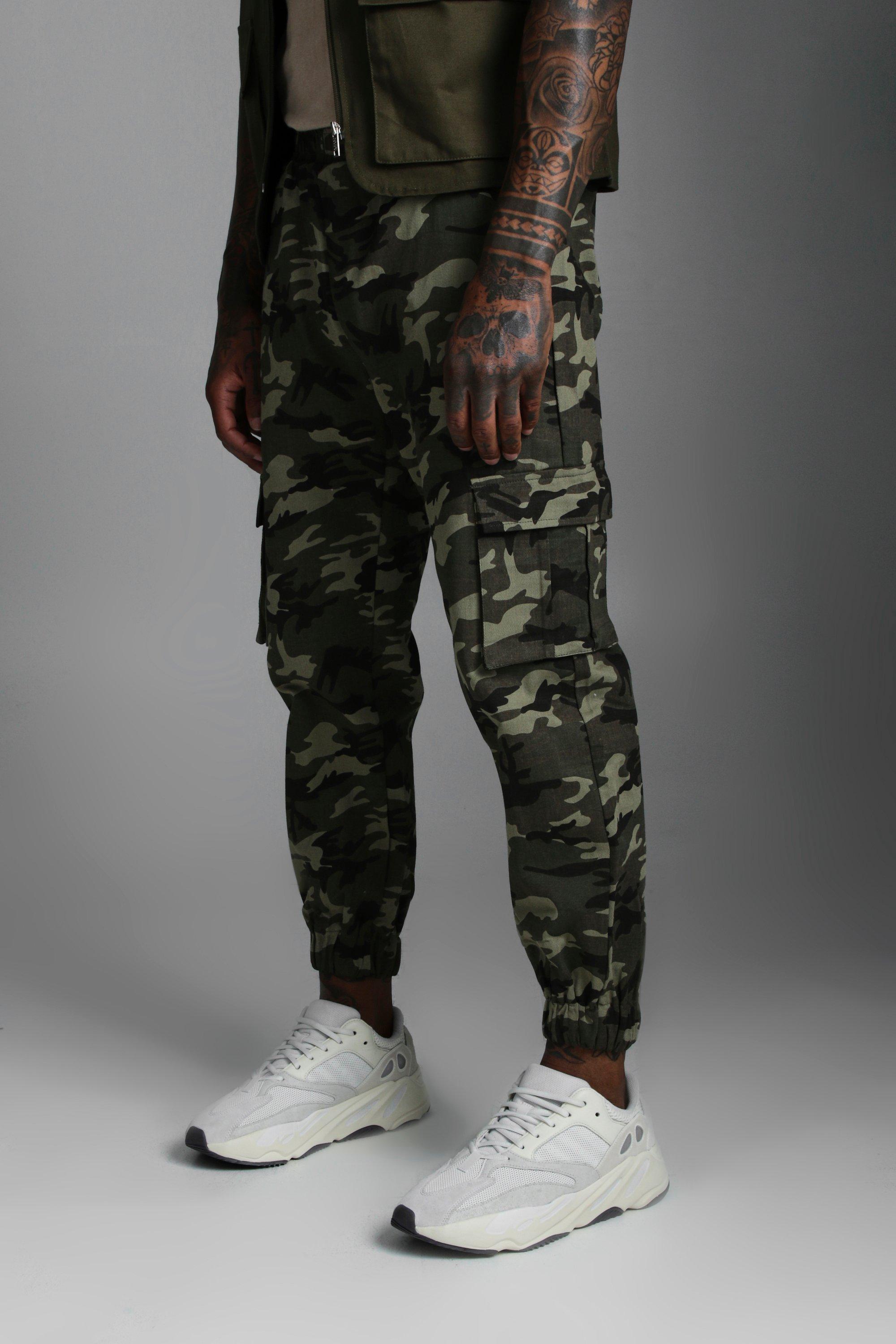 camo cargo joggers mens