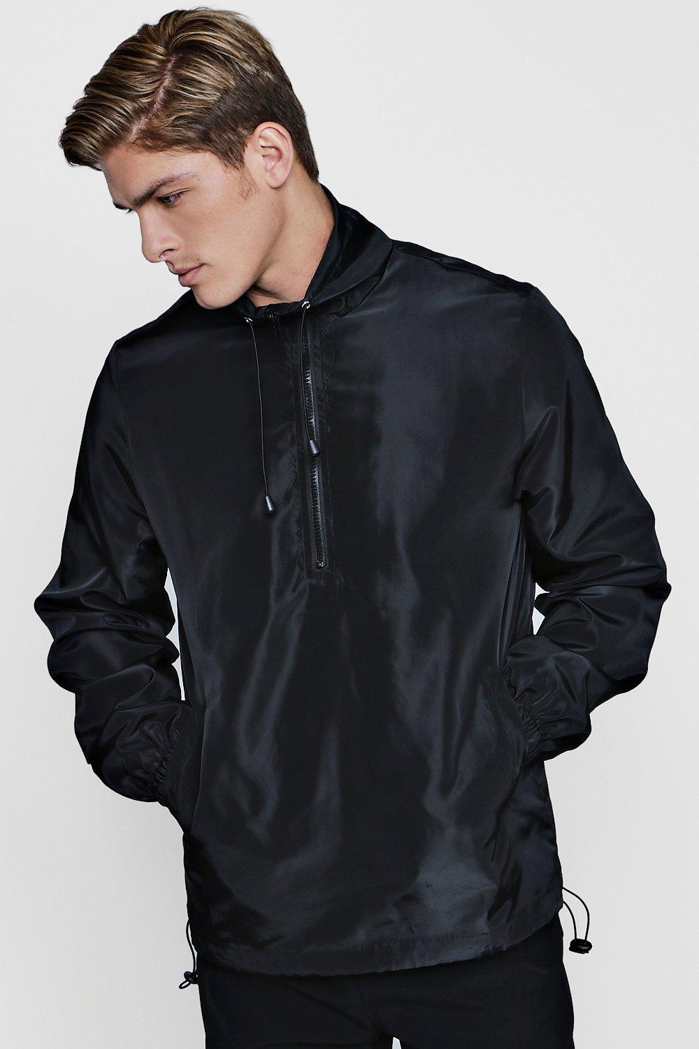 boohooMAN Padded Half Zip Jacket - Men's Cagoules