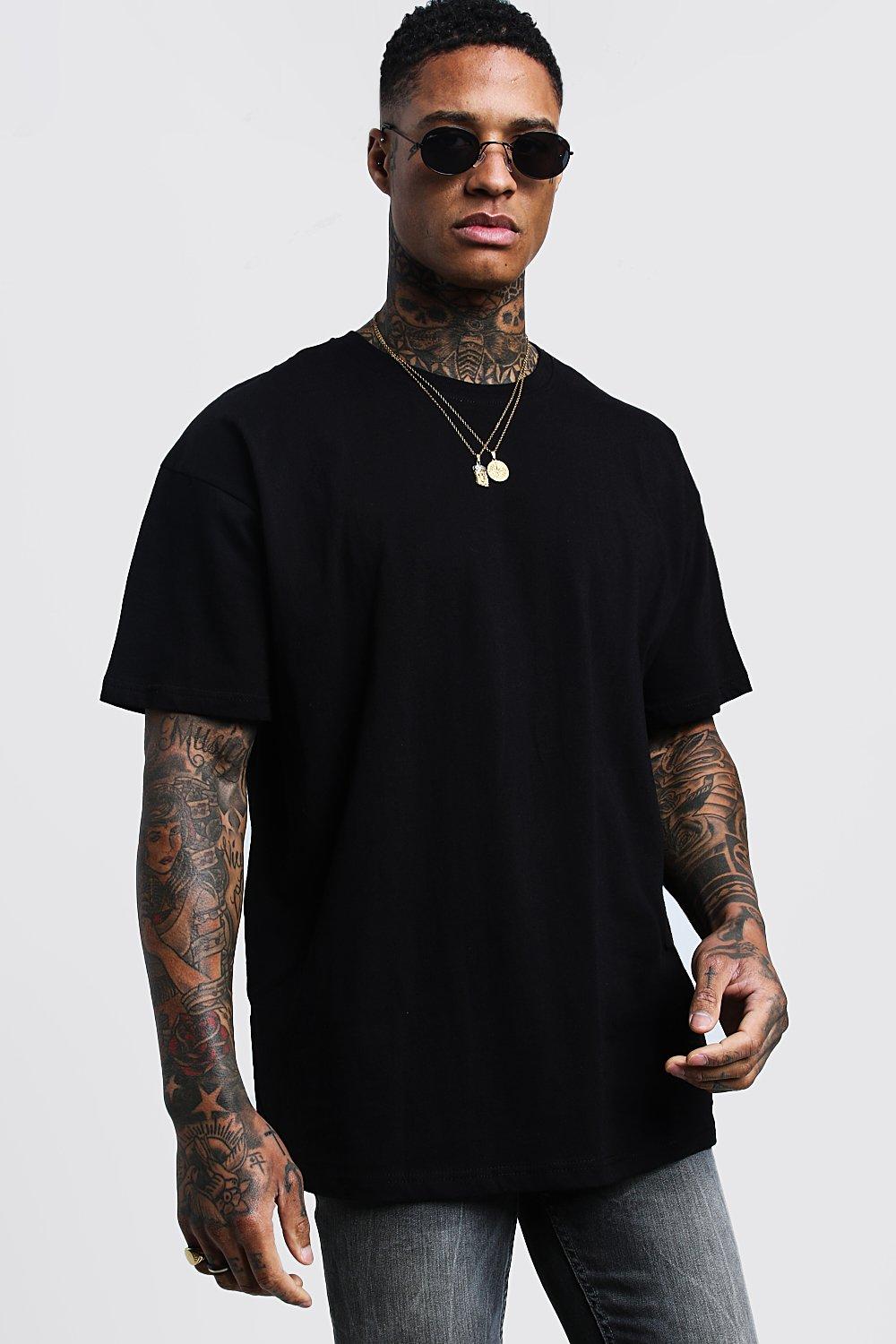 oversized t shirt tight neck