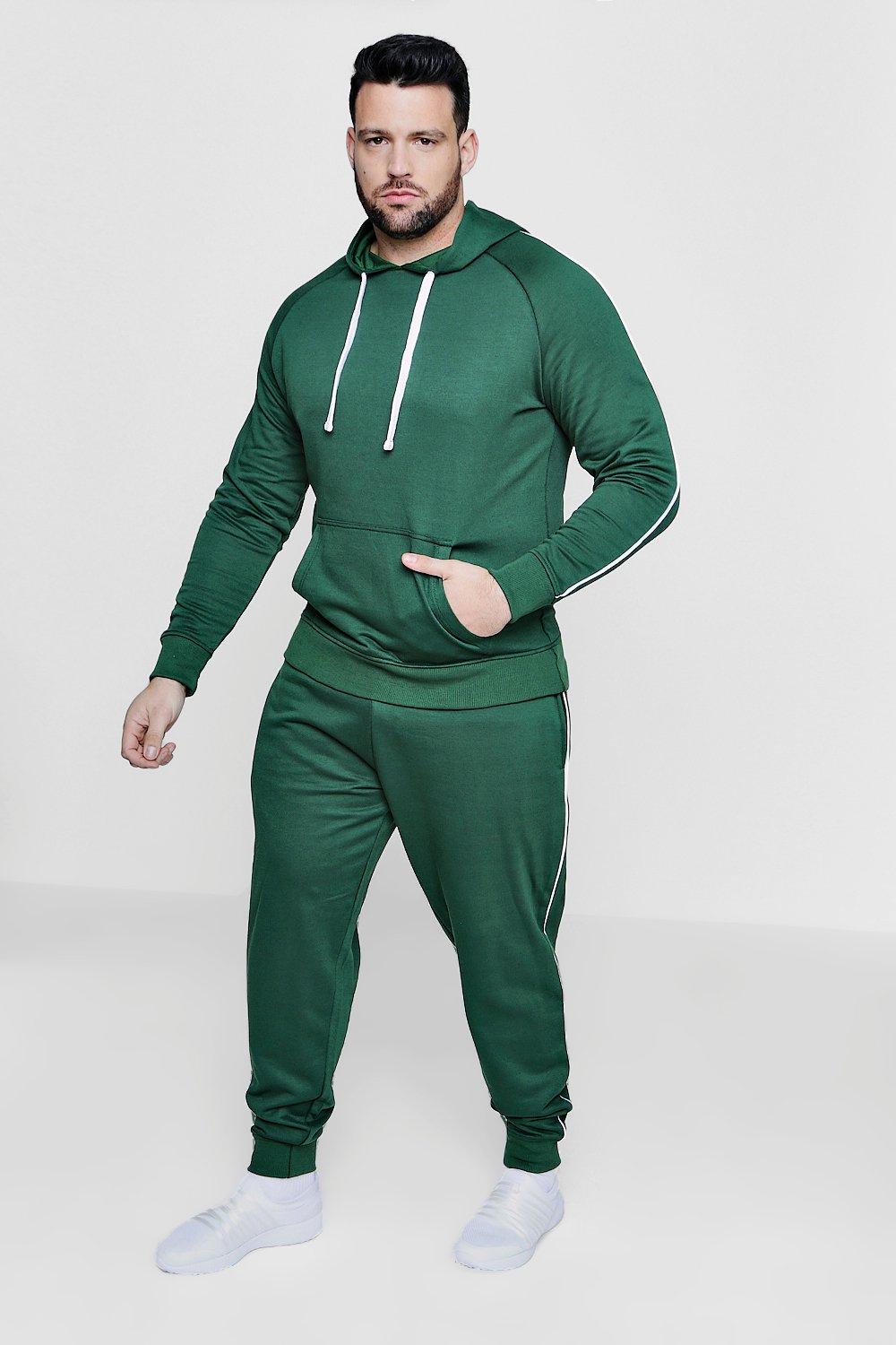 Big And Tall Skinny Fit Hooded Tracksuit boohooMAN