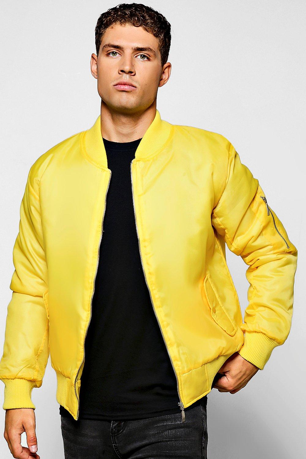 Yellow MA1 Bomber Jacket  Boohoo