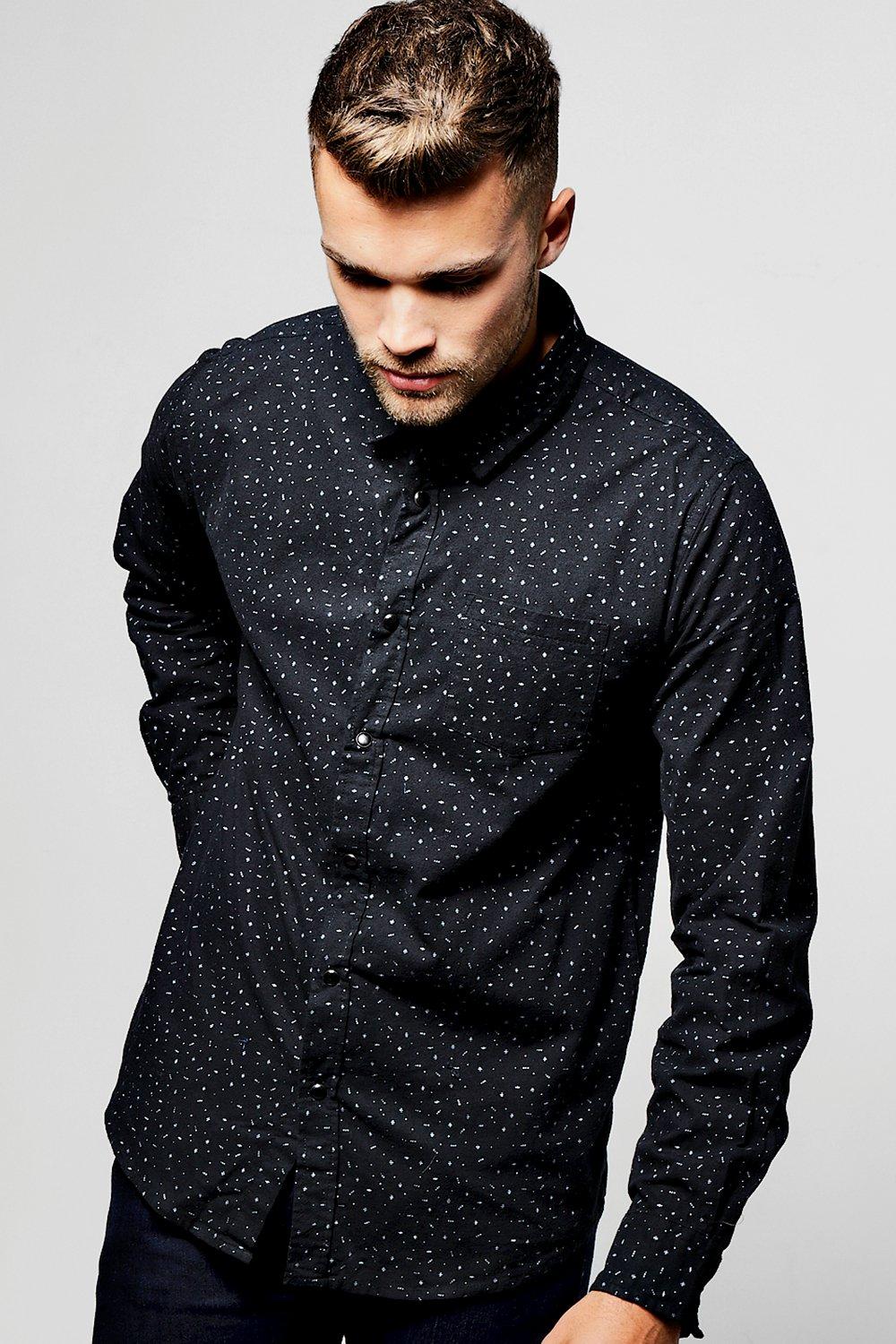 black long sleeve shirt men's outfit