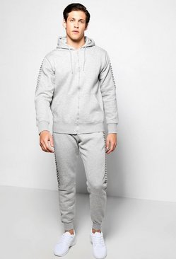 Ribbed Panel Tracksuit
