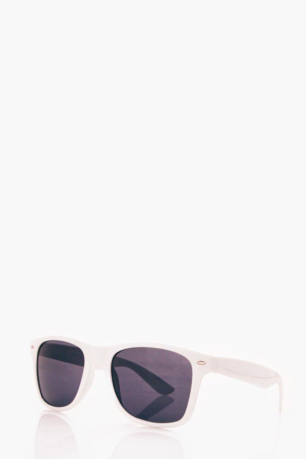 White Frame Wayferer Sunglasses