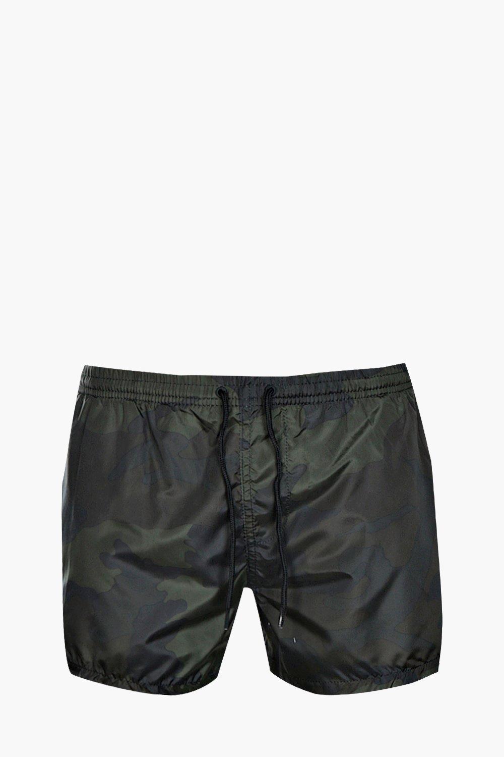 Short Camo Print Swim Shorts