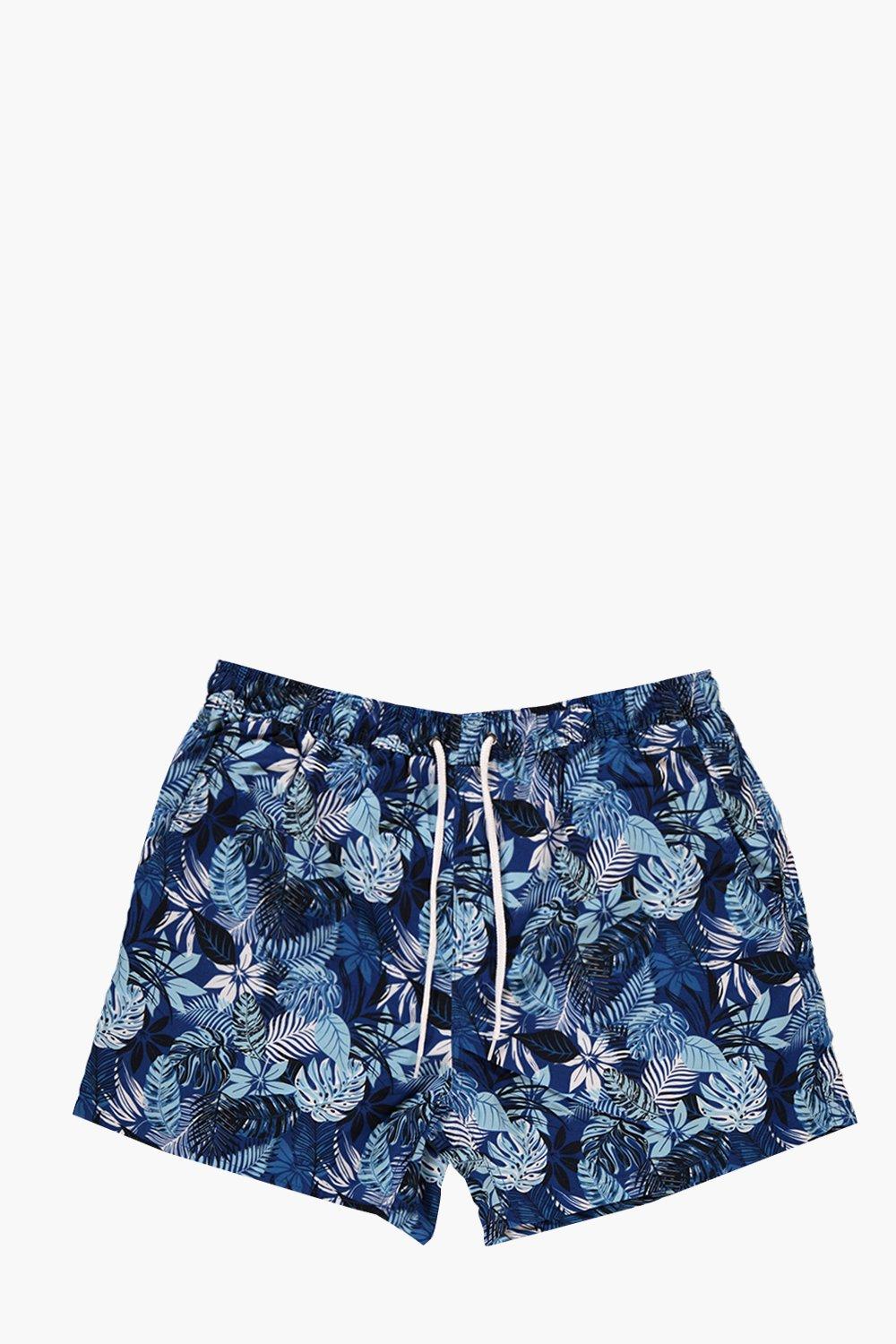 Short Length Floral Print Swim Shorts