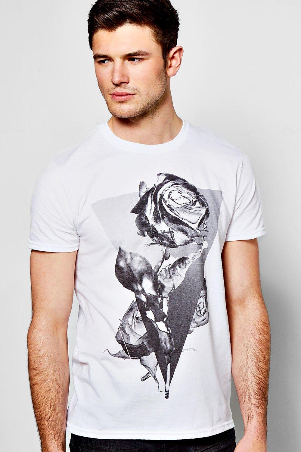 Rose Print T Shirt