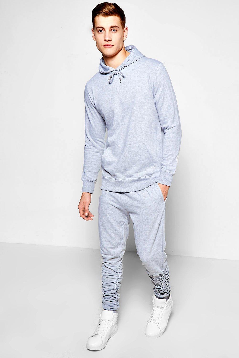 grey slim fit tracksuit bottoms