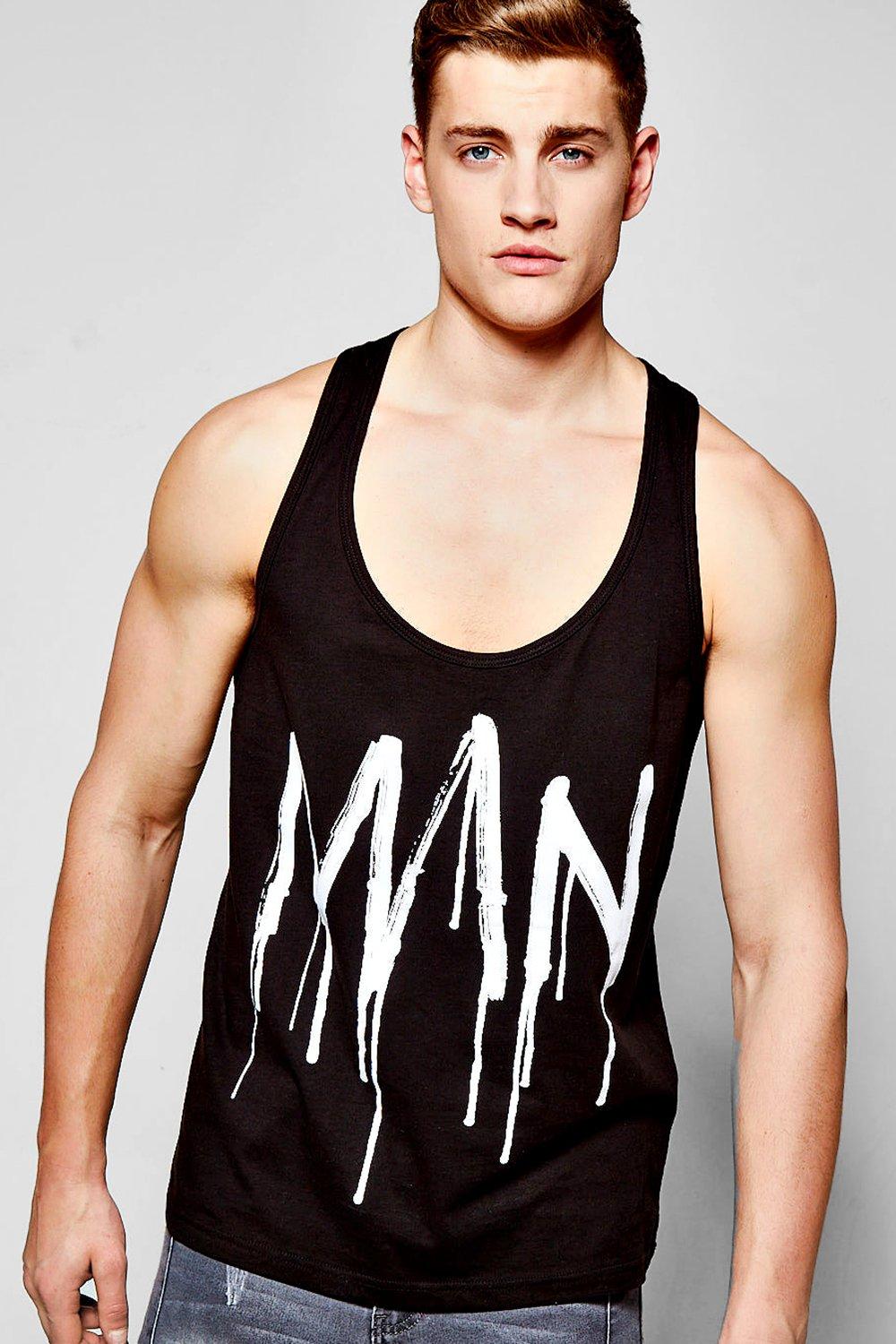 MAN Printed Racerback Vest