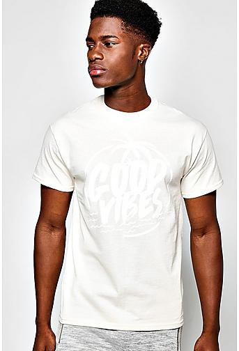 Good Vibes Print T Shirt