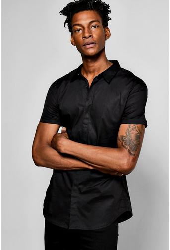 Slim Fit Short Stretch Sleeve Shirt
