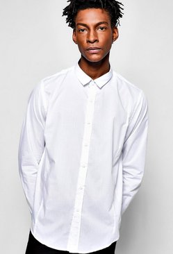 Plain Poplin Long Sleeve Shirt