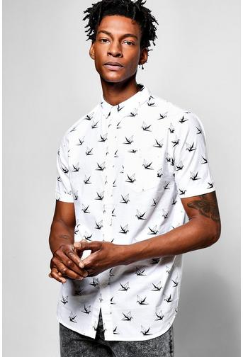 Origami Bird Short Sleeve Shirt