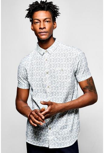 Short Sleeve Floral Print Shirt