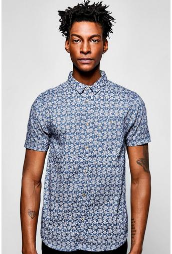 Short Sleeve Floral Print Shirt