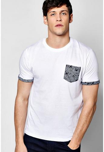 Paisley Pocket Print T Shirt!