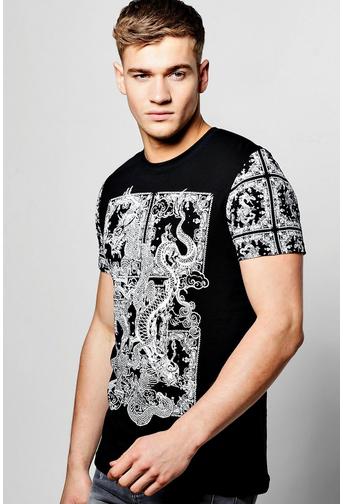 Dragon Print T Shirt