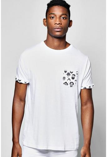 Micro Pocket Print T Shirt