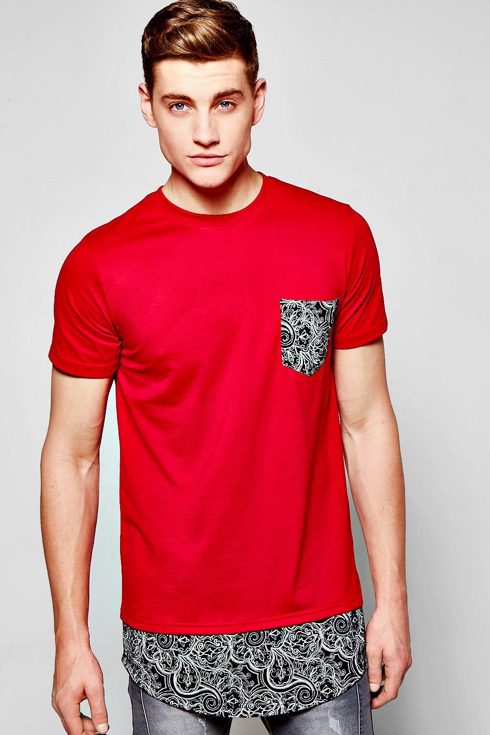 Longline Bandana Print T Shirt