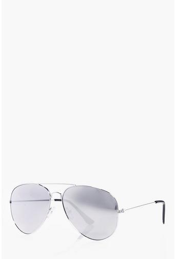 Silver Frame Aviator Sunglasses