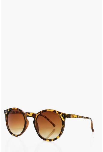 Tortoise Shell Round Frame Sunglasses