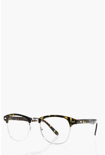 Clear Lense Clubmaster Glasses