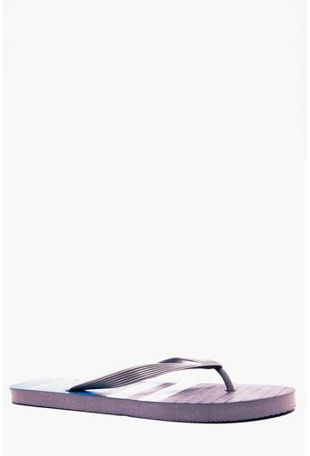 Stripe Print Flip Flops