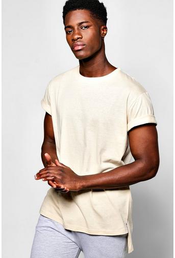 Oversized Longline Step Hem Tee