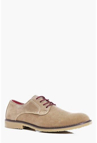 Faux Suede Derby Shoes