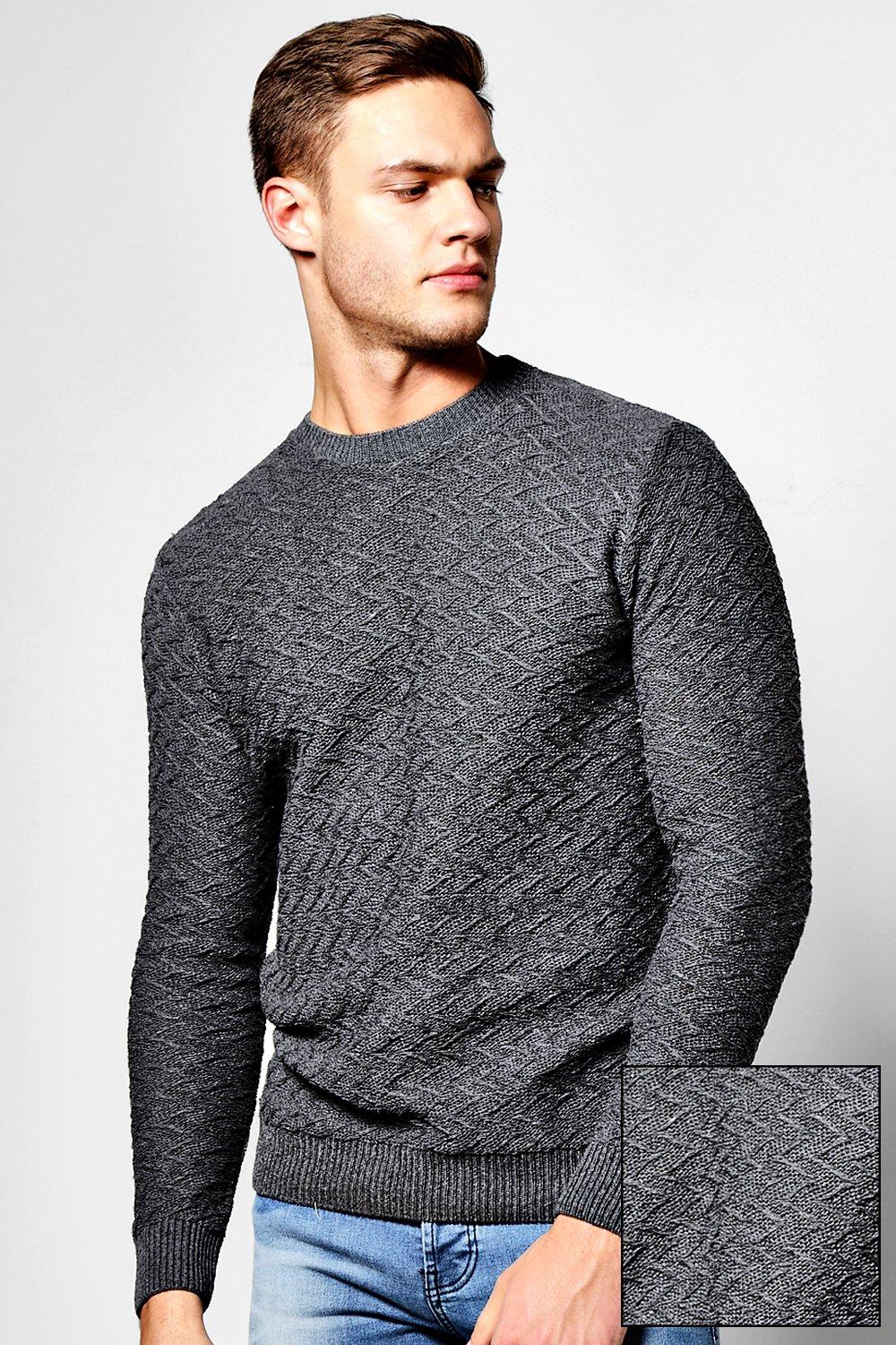 Crew Neck Chevron Knit Jumper