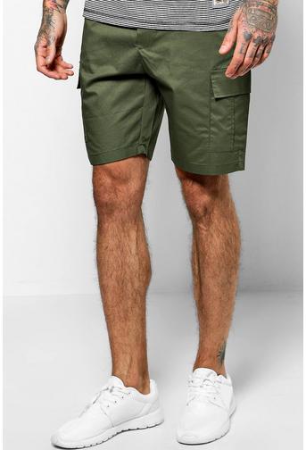 Skinny Fit Utility Chino Shorts