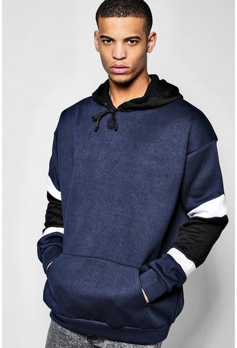 Oversized Block Sleeve Hoodie