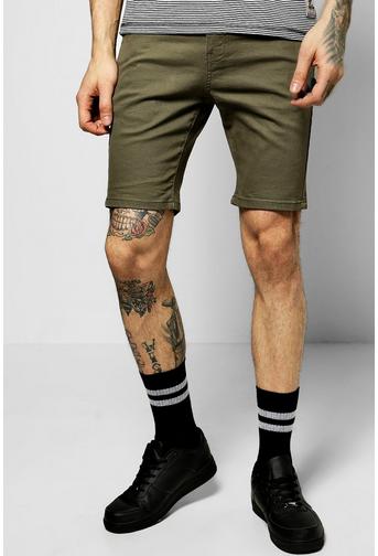 Skinny Stretch Denim Shorts