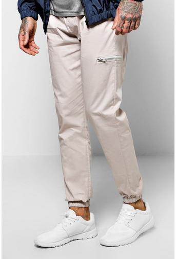 Skinny Fit Zip Utility Joggers
