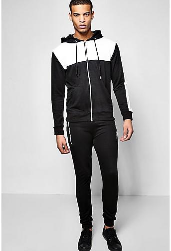Panelled Hooded Tracksuit